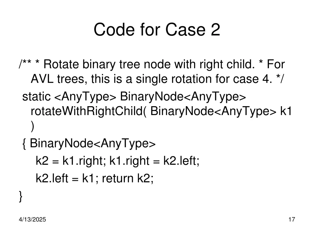 code for case 2