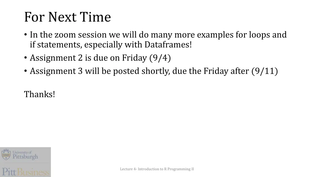 for next time in the zoom session we will do many