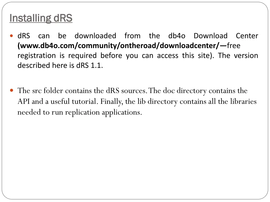 installing installing drs