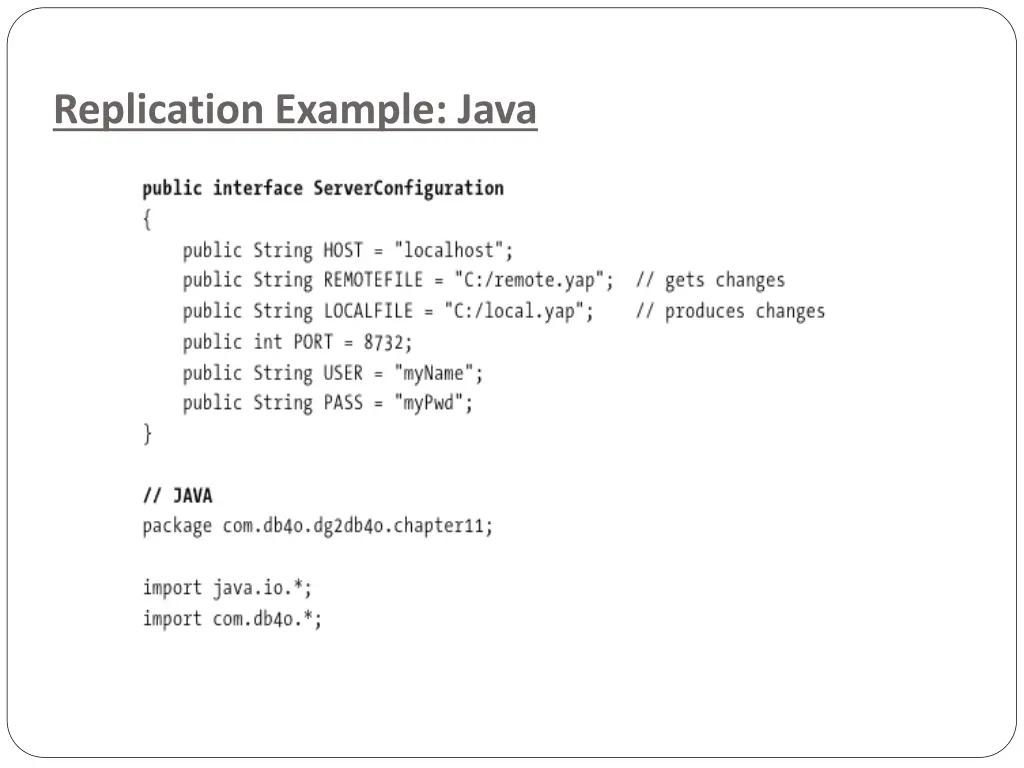 replication example java