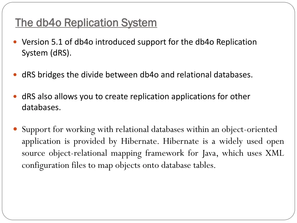 the db4o replication system the db4o replication