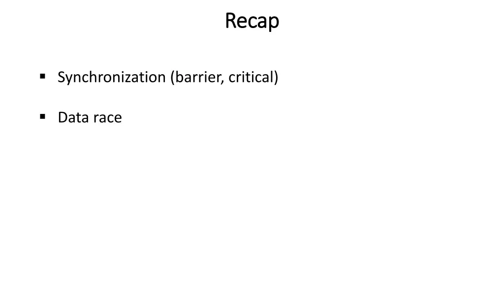 recap recap