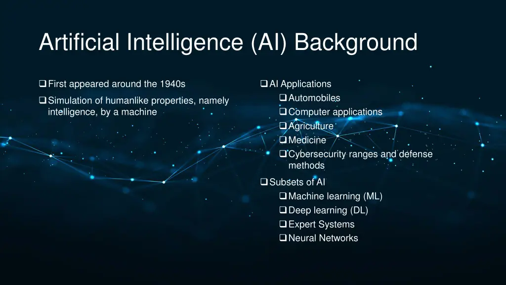 artificial intelligence ai background