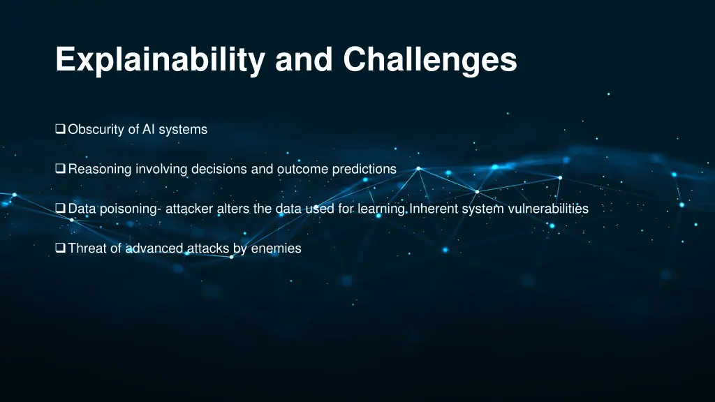 explainability and challenges