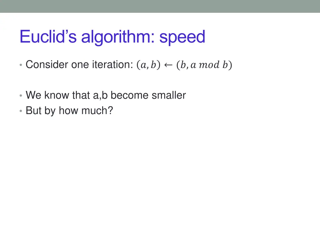 euclid s algorithm speed 1