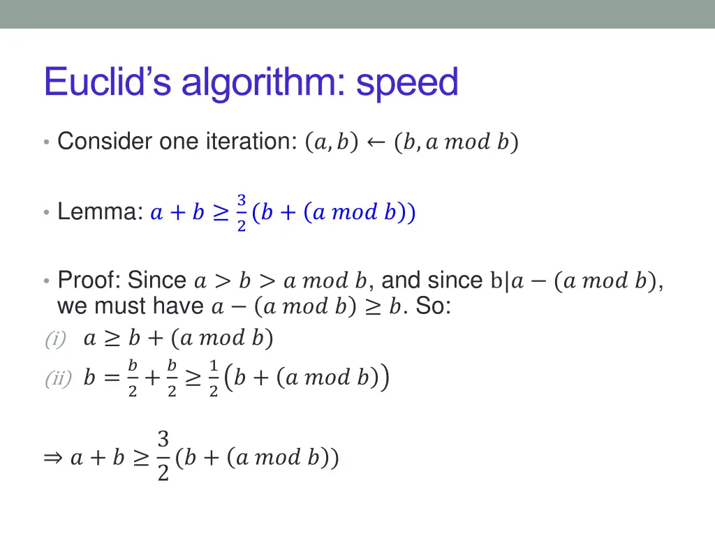 euclid s algorithm speed 4