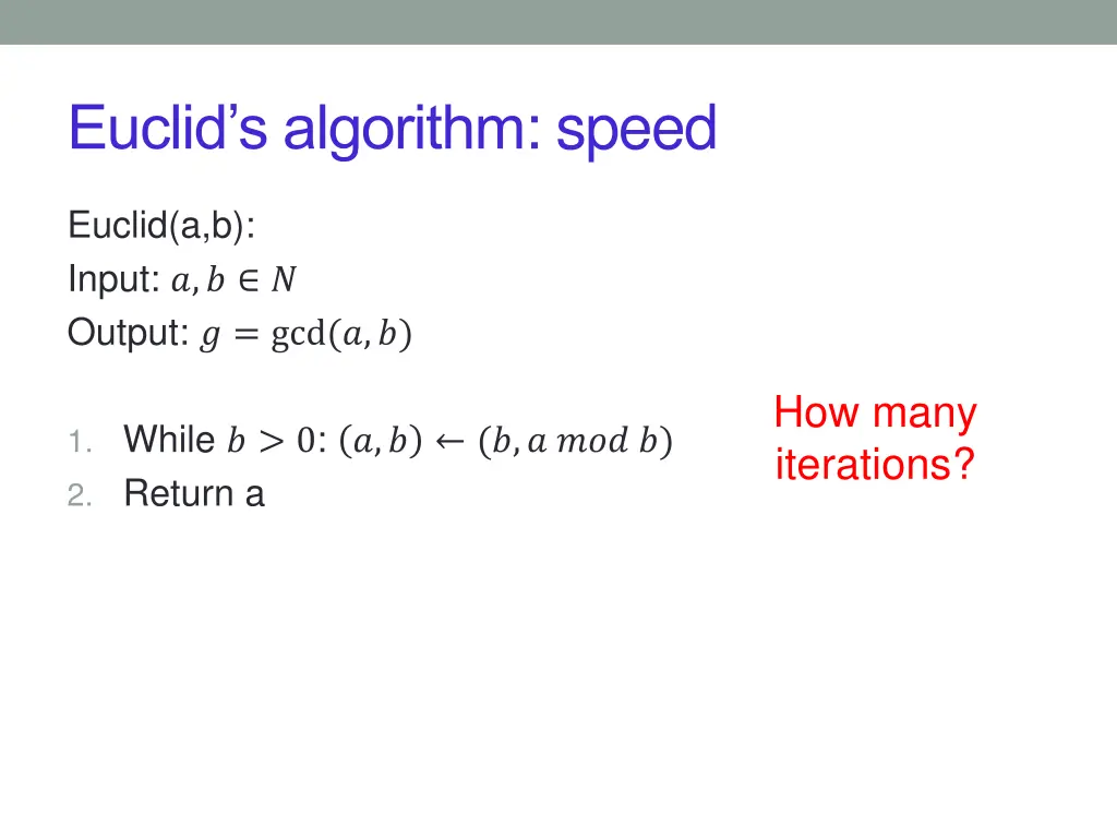 euclid s algorithm speed