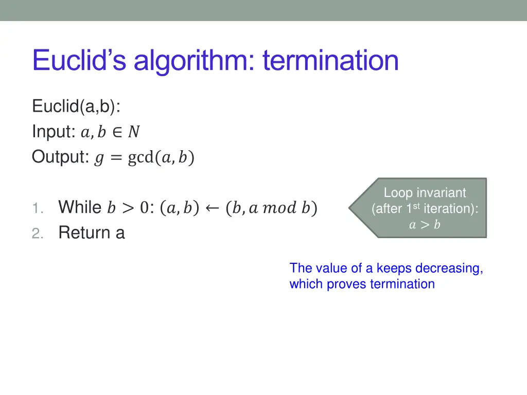 euclid s algorithm termination 2