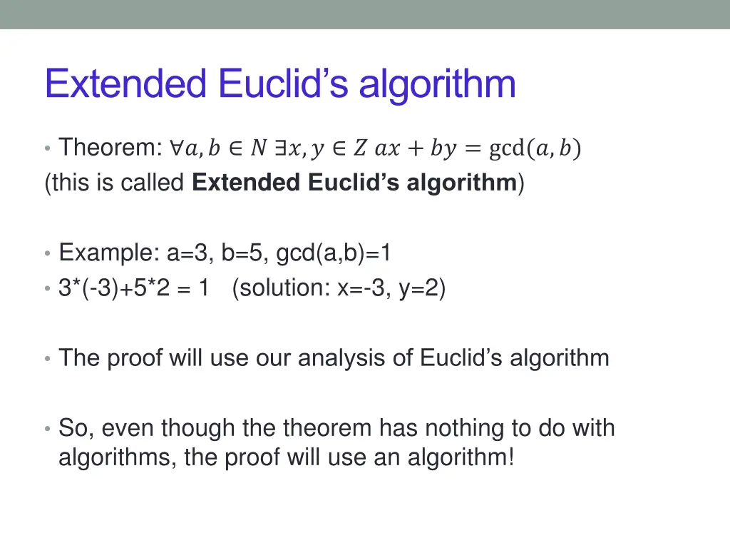extended euclid s algorithm 1