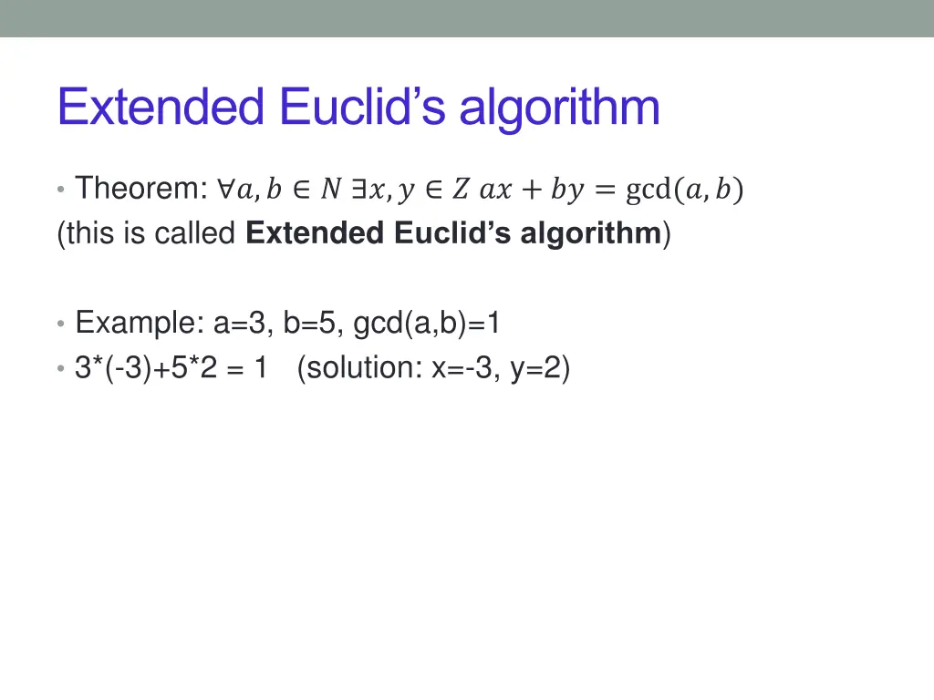 extended euclid s algorithm