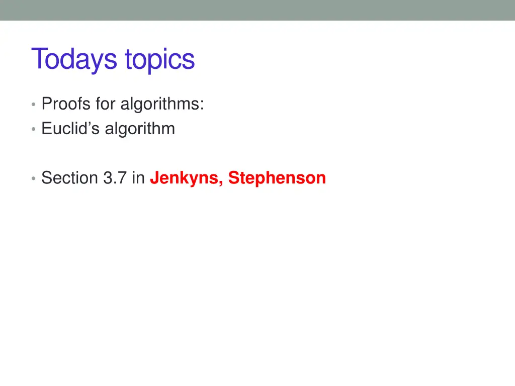 todays topics