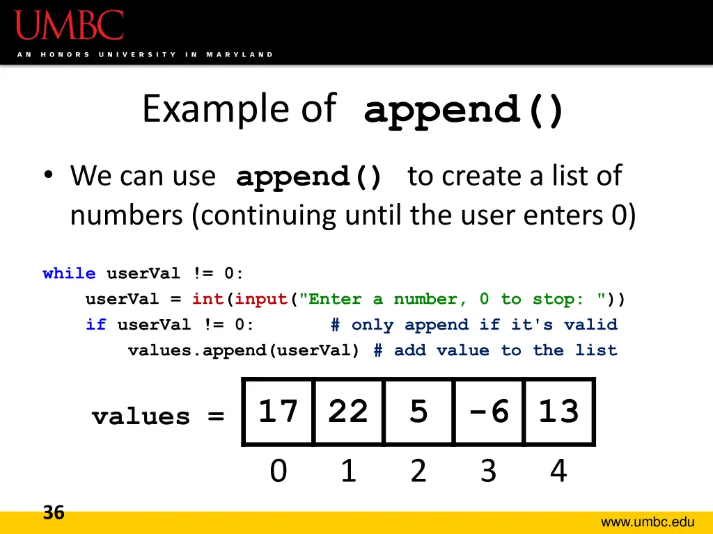 example of append 1
