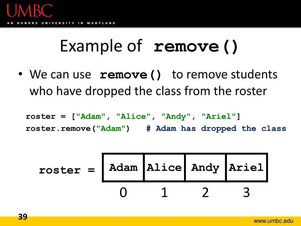 example of remove 1