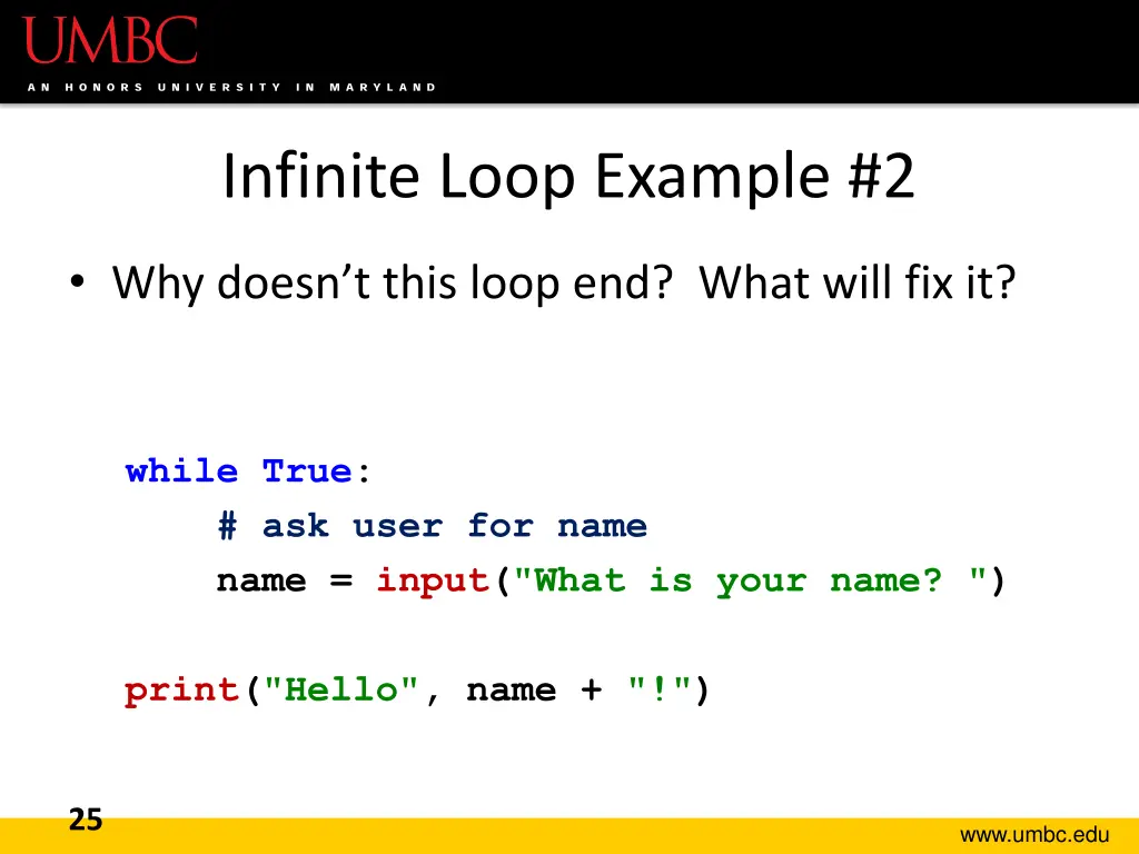 infinite loop example 2