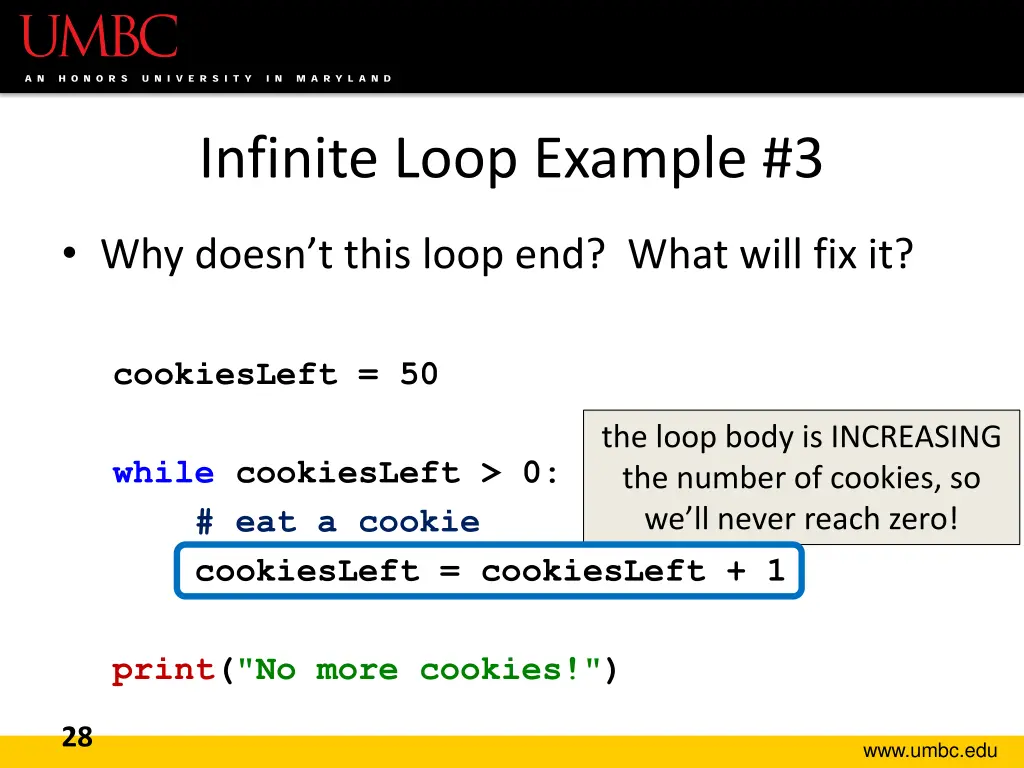 infinite loop example 3 1