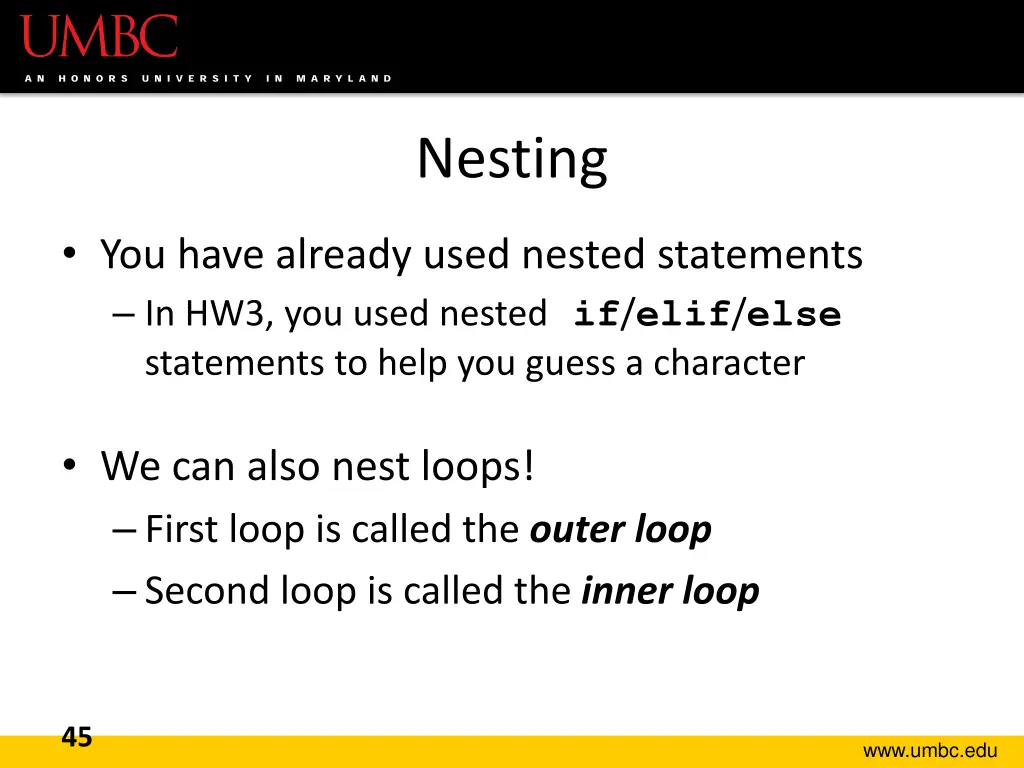 nesting
