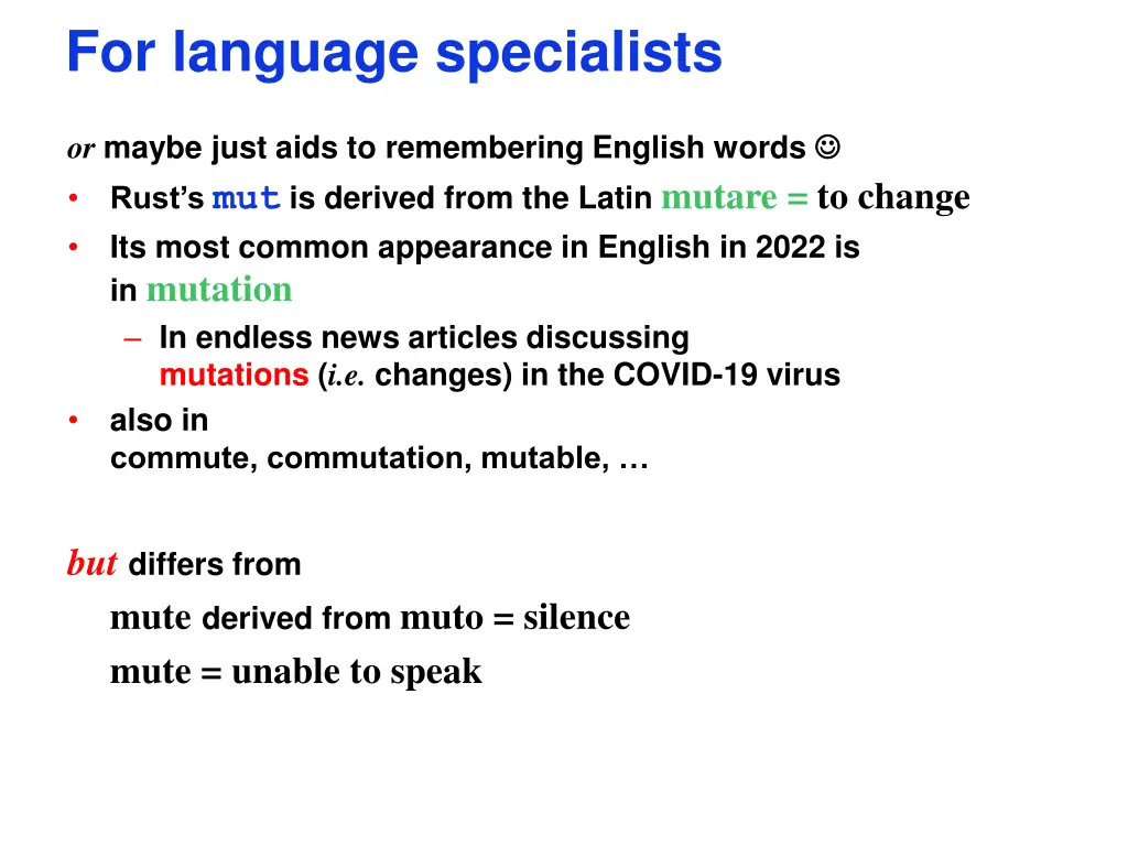 for language specialists