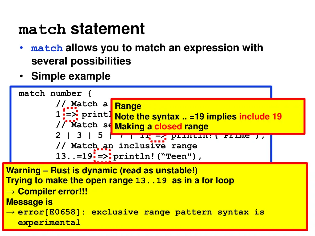match statement match allows you to match 3