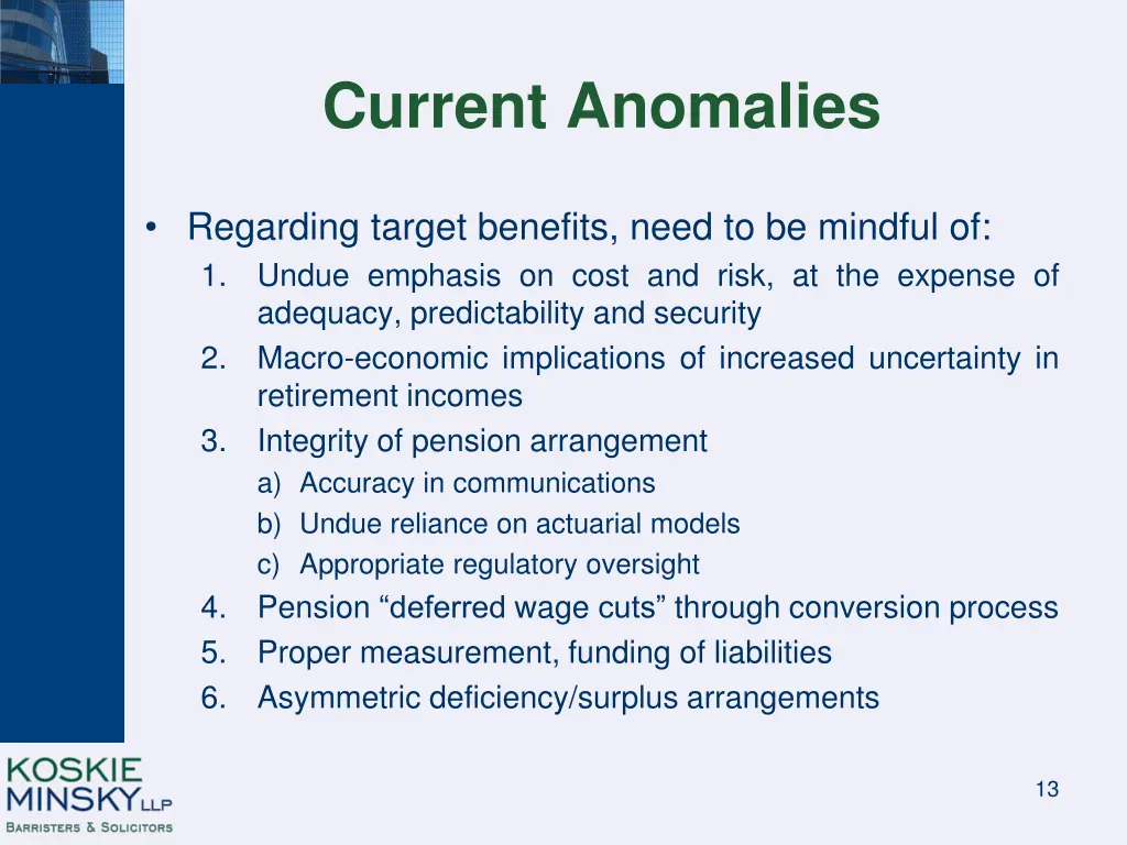 current anomalies