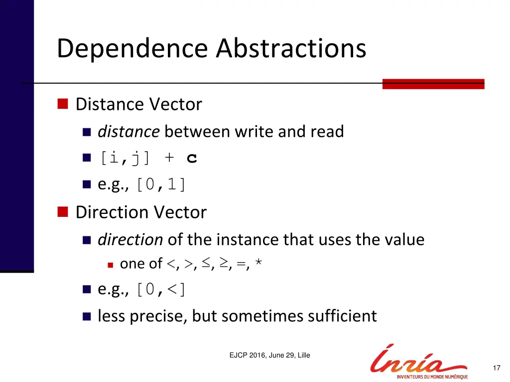 dependence abstractions