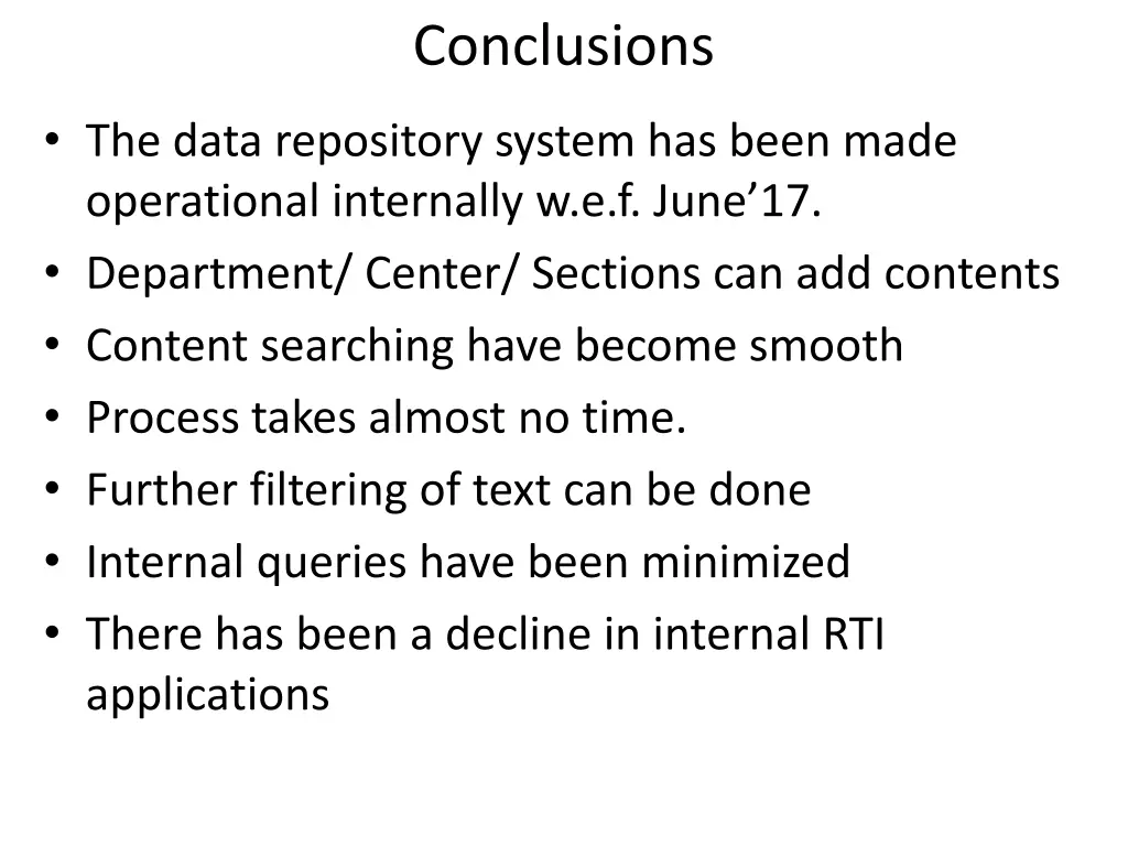 conclusions