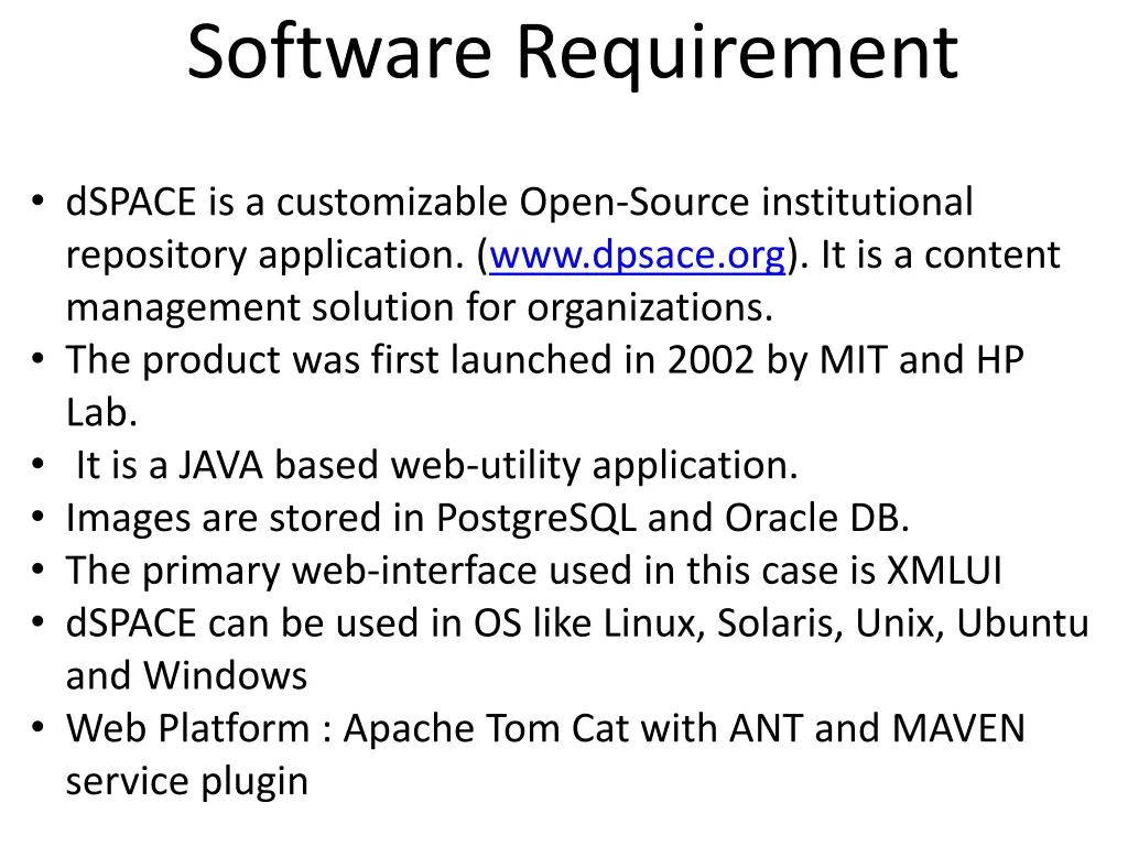 software requirement