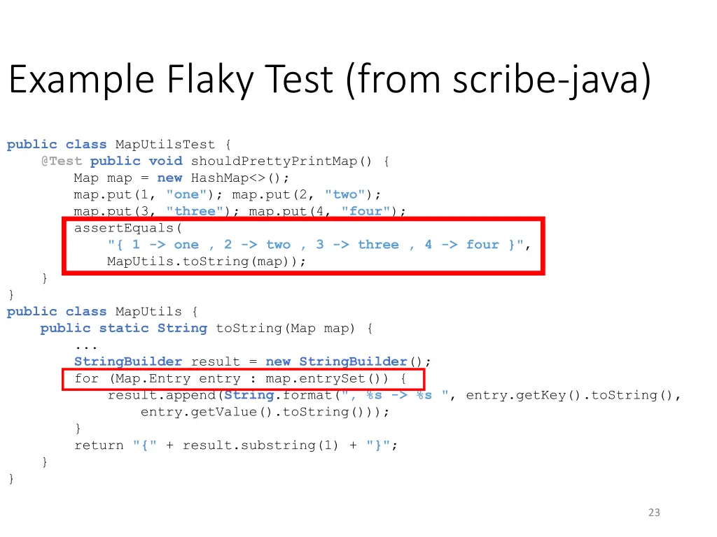 example flaky test from scribe java