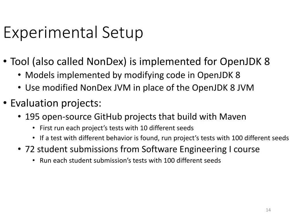 experimental setup