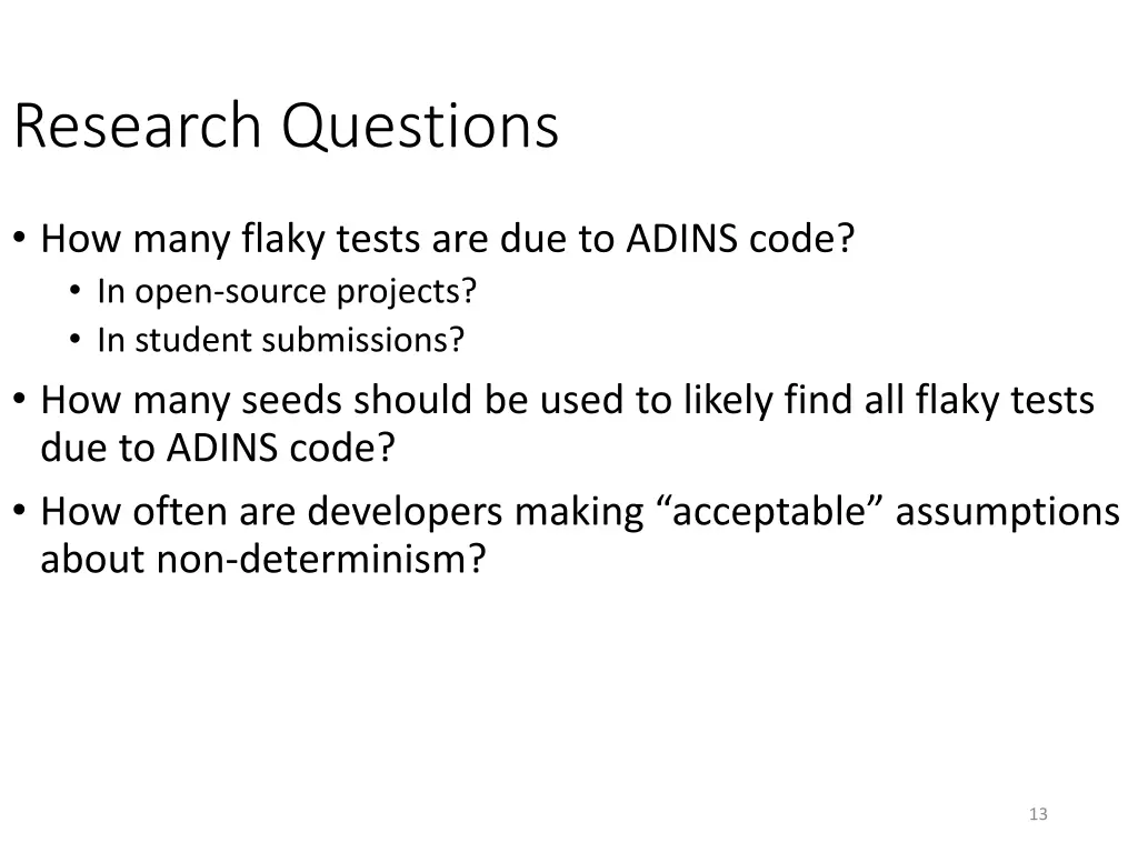 research questions