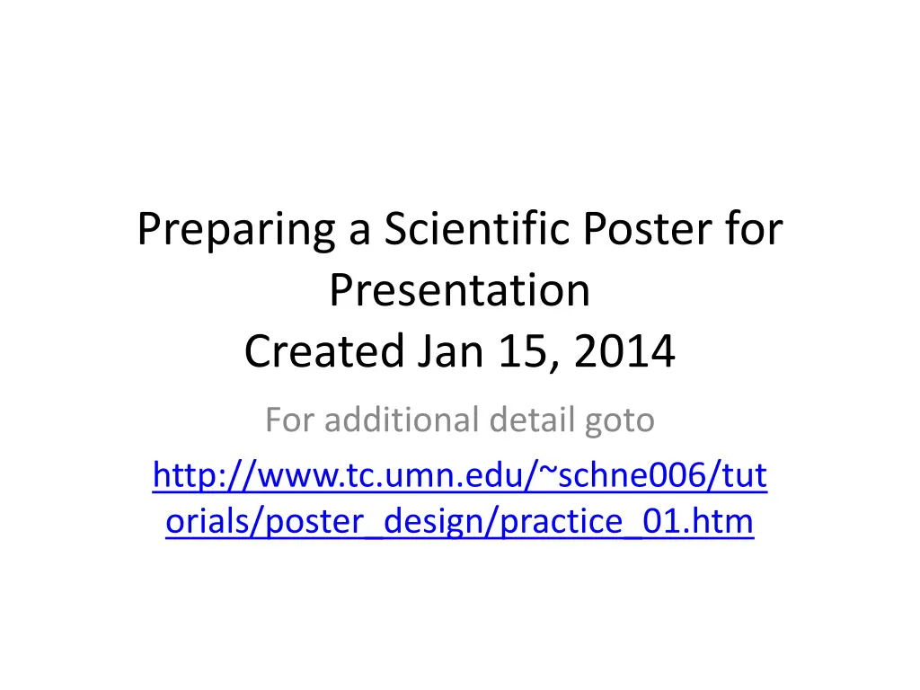 preparing a scientific poster for presentation 1
