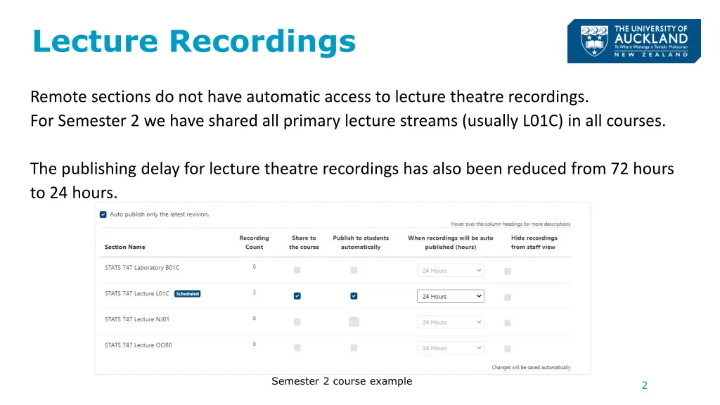 lecture recordings
