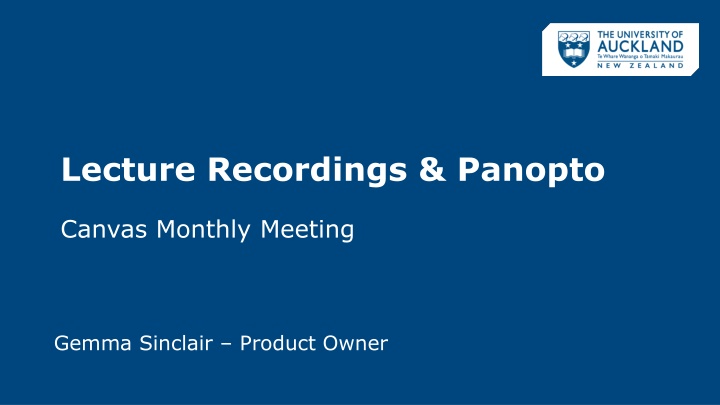 lecture recordings panopto