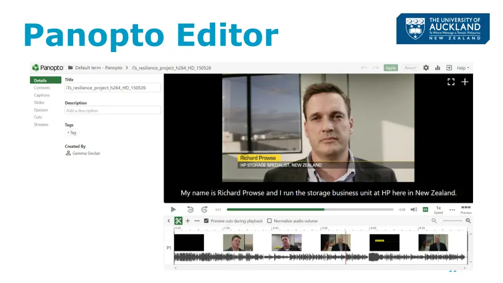 panopto editor