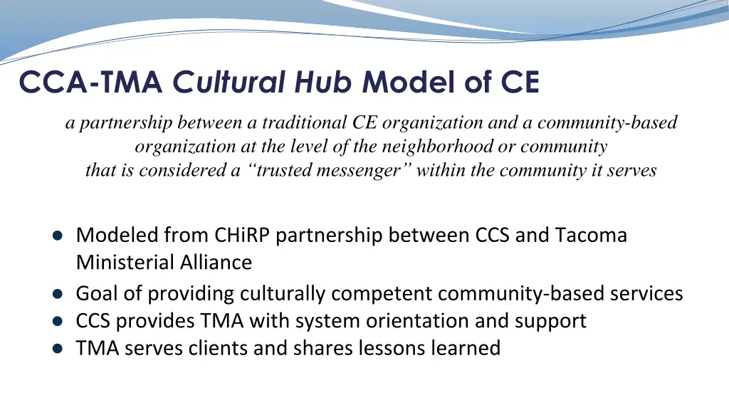 cca tma cultural hub model of ce