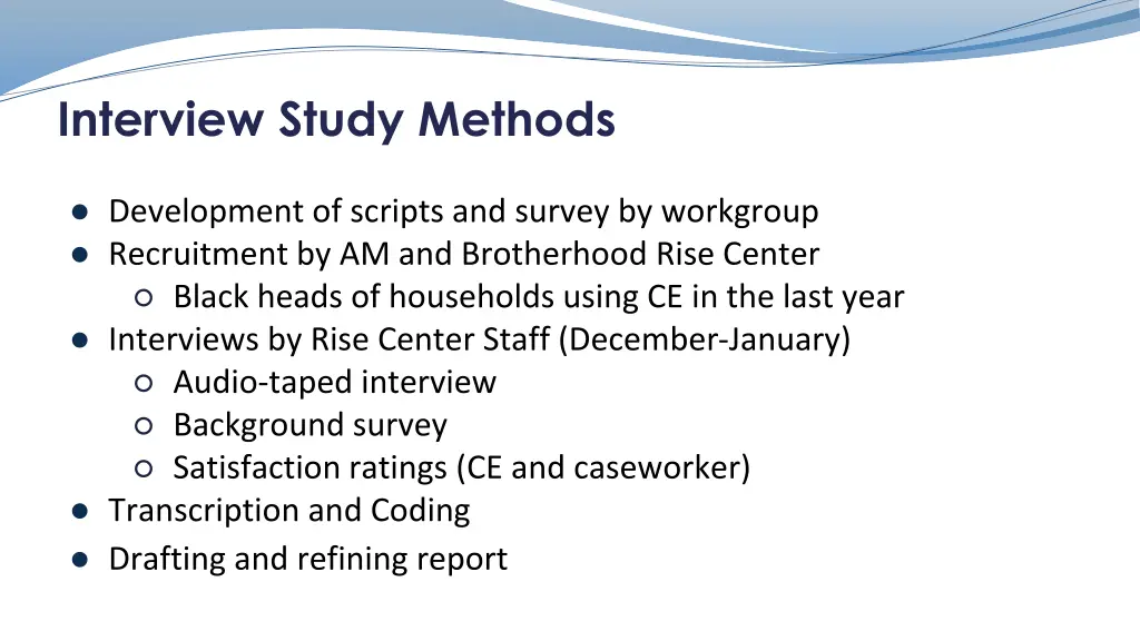interview study methods
