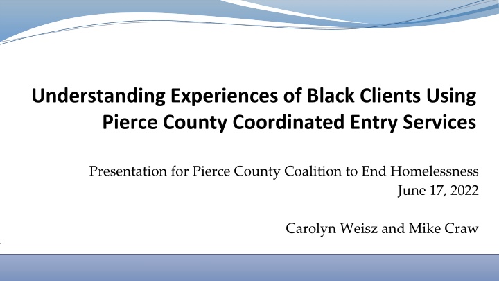 understanding experiences of black clients using
