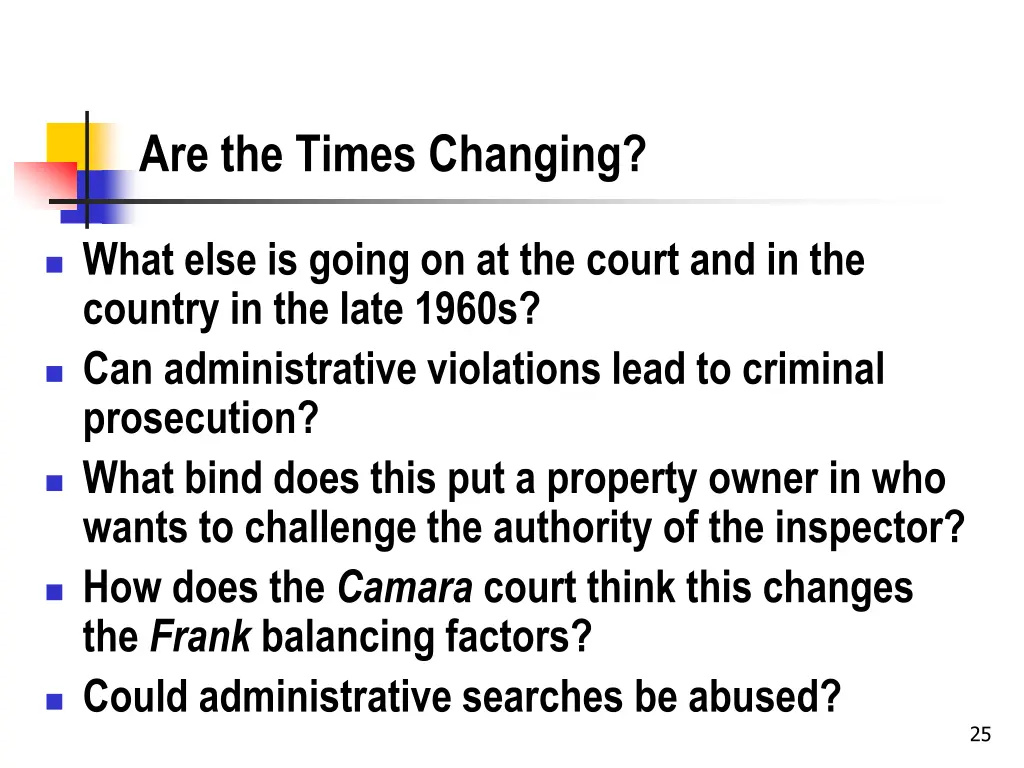 are the times changing