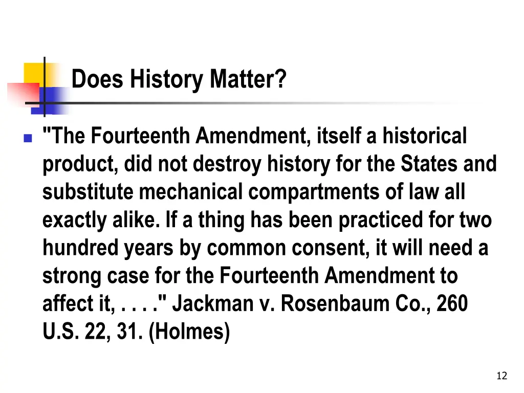 does history matter
