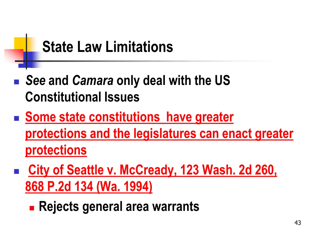 state law limitations