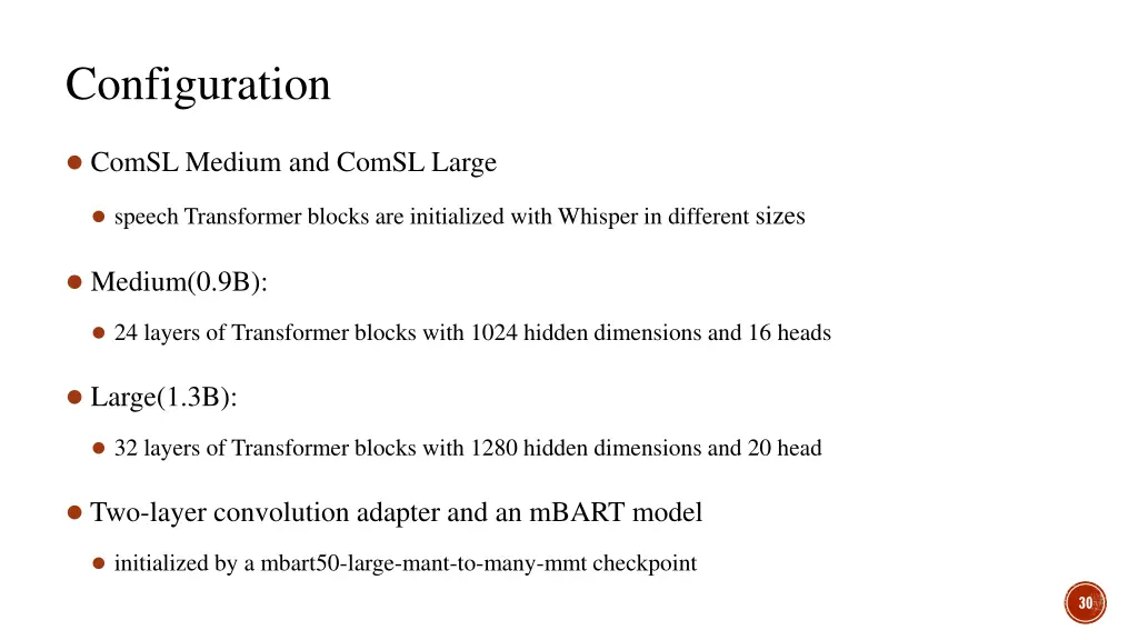 configuration