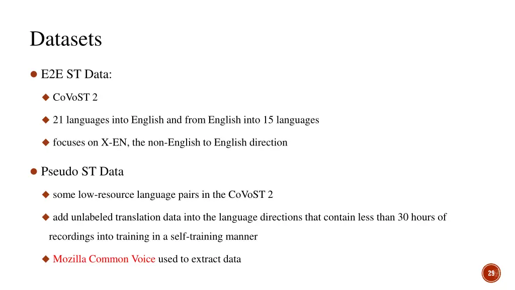 datasets