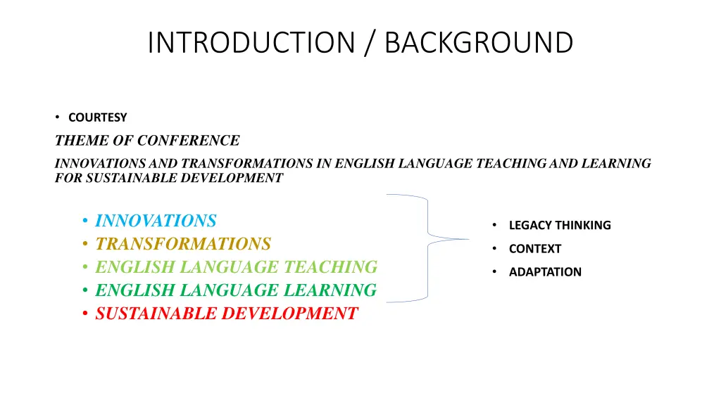 introduction background