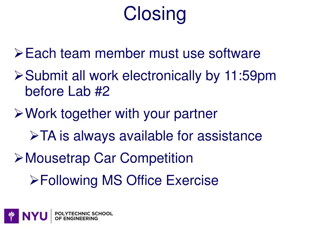 closing