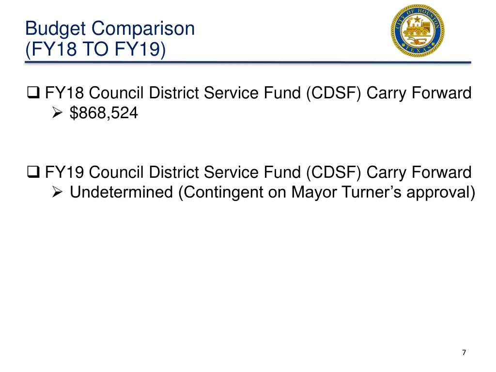 budget comparison fy18 to fy19 2