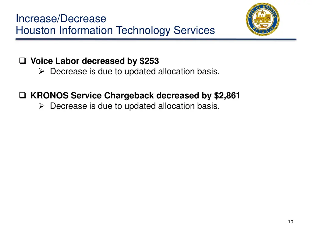 increase decrease houston information technology 1
