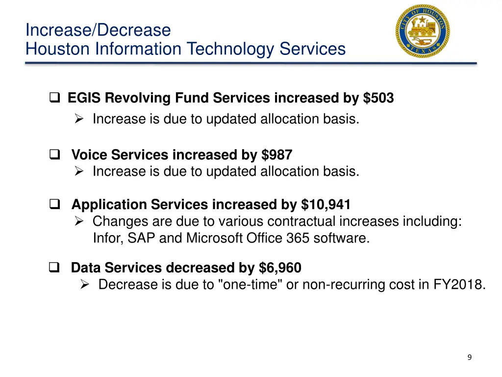 increase decrease houston information technology