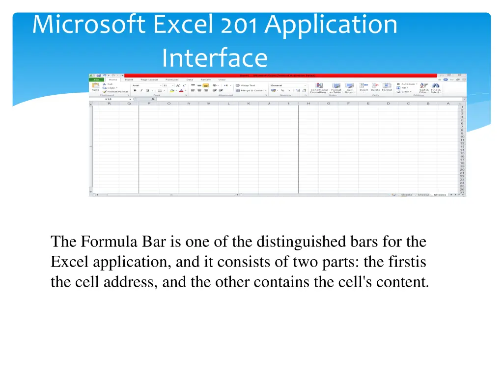 microsoft excel 201 application interface