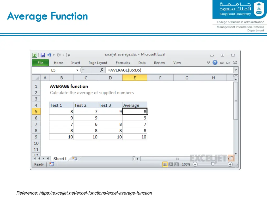 average function 1
