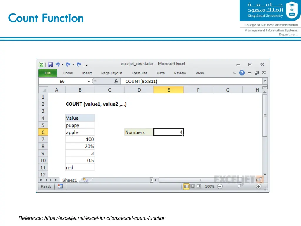 count function 1