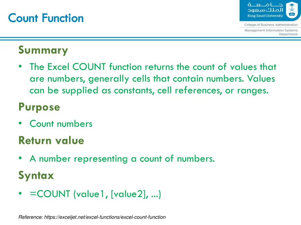 count function